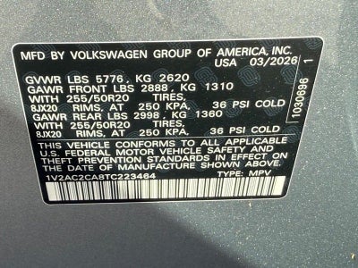 2026 Volkswagen Atlas Cross Sport 2.0T SEL R-Line Black