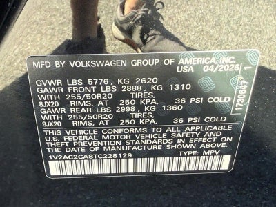 2026 Volkswagen Atlas Cross Sport 2.0T SEL R-Line Black