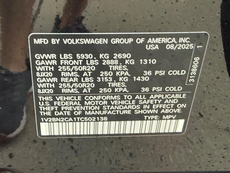 2026 Volkswagen Atlas 2.0T SEL