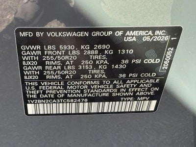 2026 Volkswagen Atlas 2.0T SEL