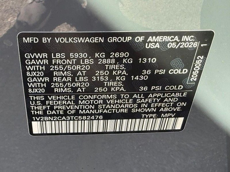2026 Volkswagen Atlas 2.0T SEL