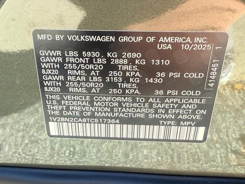 2026 Volkswagen Atlas 2.0T SEL