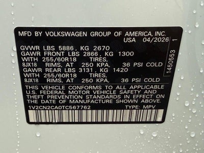 2026 Volkswagen Atlas 2.0T Peak Edition