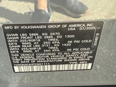 2026 Volkswagen Atlas 2.0T Peak Edition