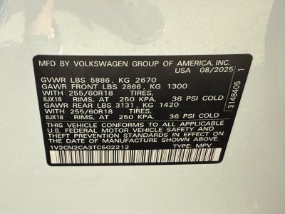 2026 Volkswagen Atlas 2.0T Peak Edition