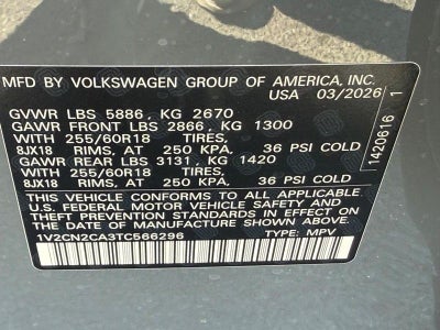2026 Volkswagen Atlas 2.0T Peak Edition