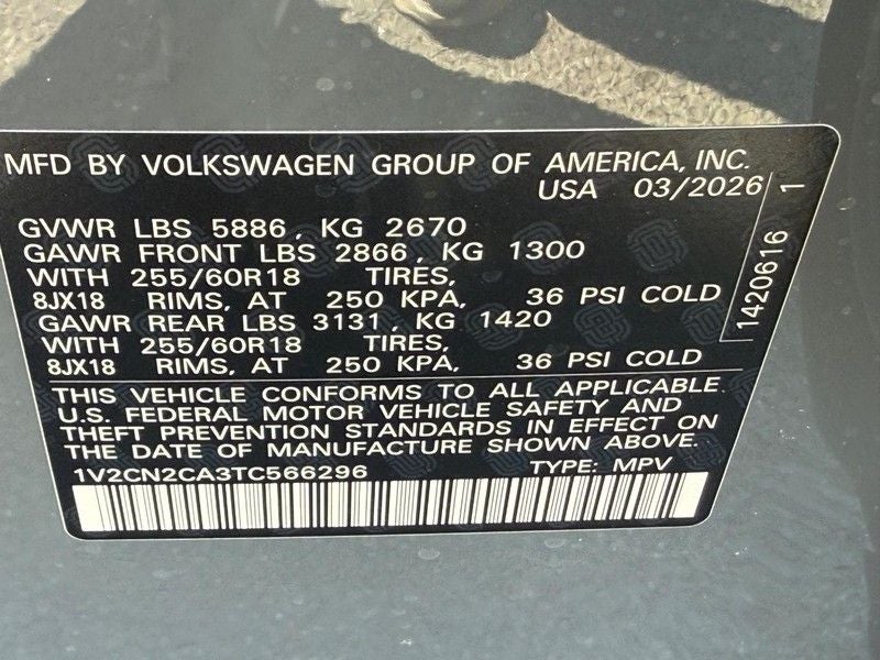 2026 Volkswagen Atlas 2.0T Peak Edition