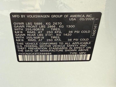 2026 Volkswagen Atlas 2.0T Peak Edition