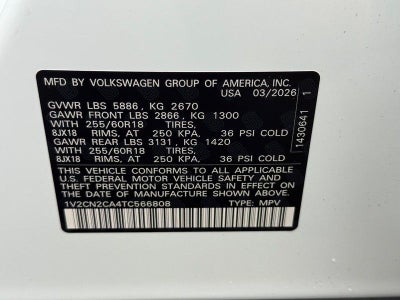 2026 Volkswagen Atlas 2.0T Peak Edition