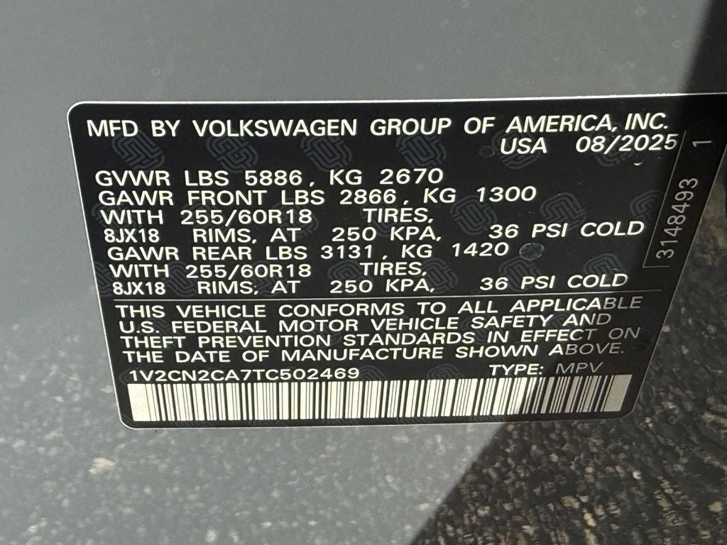 2026 Volkswagen Atlas 2.0T Peak Edition