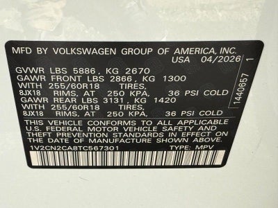 2026 Volkswagen Atlas 2.0T Peak Edition