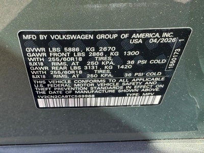 2026 Volkswagen Atlas 2.0T Peak Edition