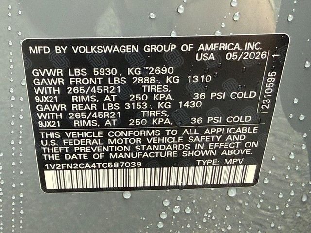 2026 Volkswagen Atlas 2.0T SEL Premium R-Line