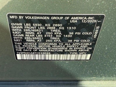 2026 Volkswagen Atlas 2.0T SEL Premium R-Line