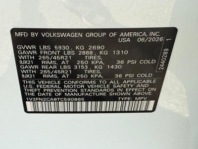 2026 Volkswagen Atlas 2.0T SEL Premium R-Line