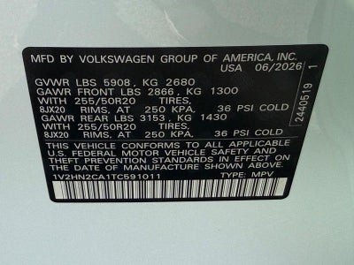 2026 Volkswagen Atlas 2.0T SE w/Technology