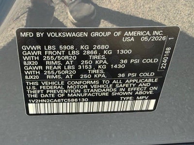2026 Volkswagen Atlas 2.0T SE w/Technology