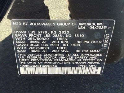 2026 Volkswagen Atlas Cross Sport 2.0T SE w/Technology