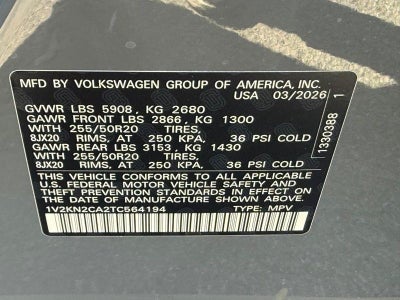2026 Volkswagen Atlas 2.0T SE w/Technology