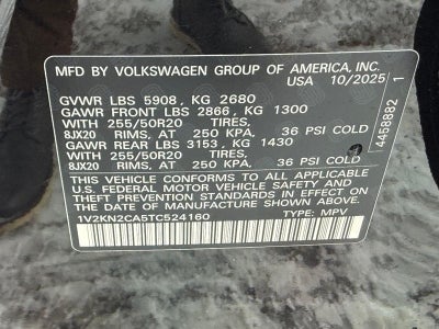 2026 Volkswagen Atlas 2.0T SE w/Technology