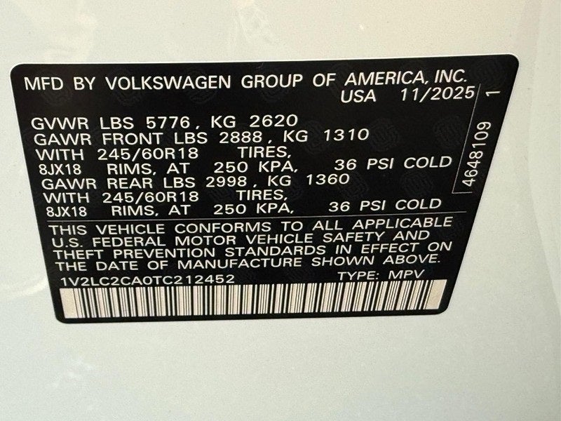 2026 Volkswagen Atlas Cross Sport 2.0T SE