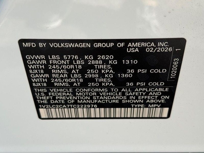 2026 Volkswagen Atlas Cross Sport 2.0T SE