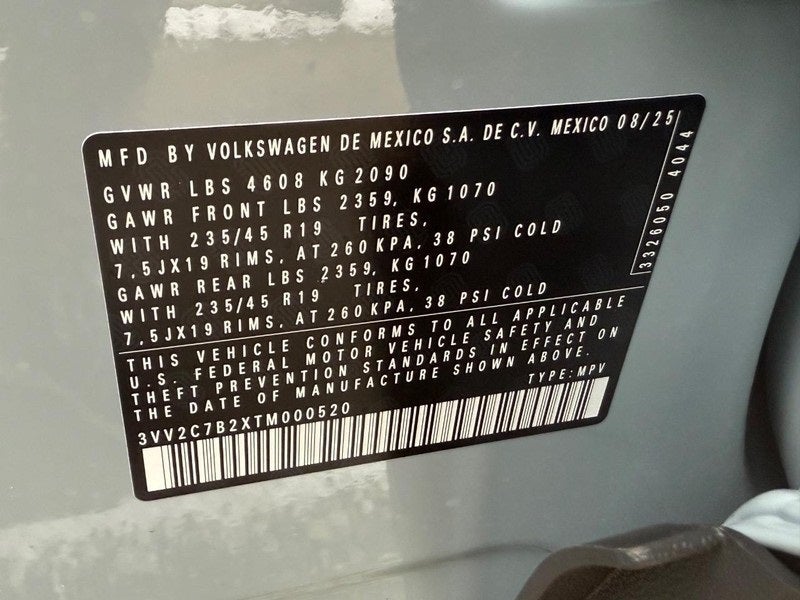 2026 Volkswagen Taos 1.5T SE Black