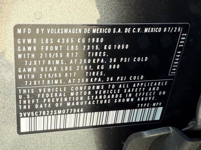 2025 Volkswagen Taos 1.5T S