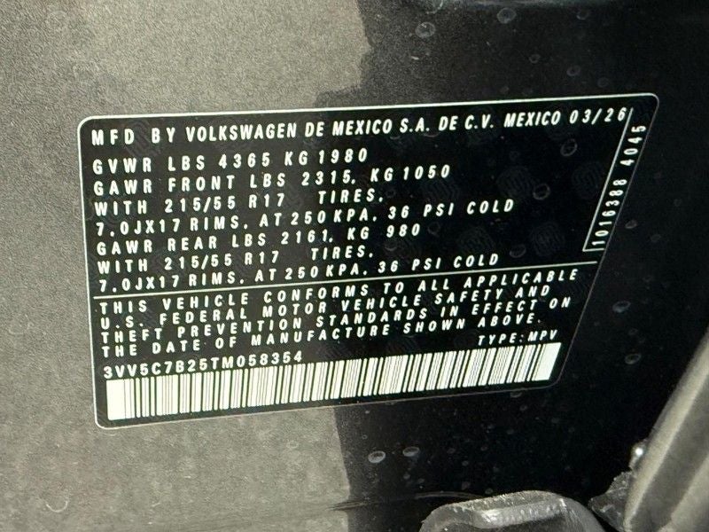 2026 Volkswagen Taos 1.5T S