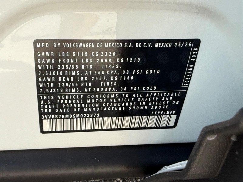 2025 Volkswagen Tiguan 2.0T S