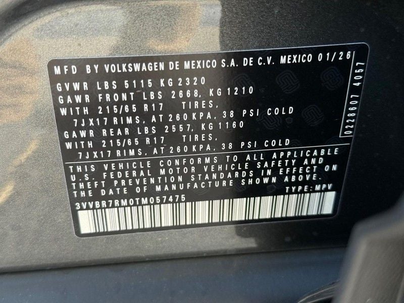 2026 Volkswagen Tiguan 2.0T S