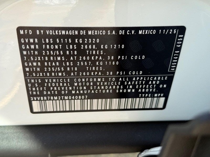 2026 Volkswagen Tiguan 2.0T S