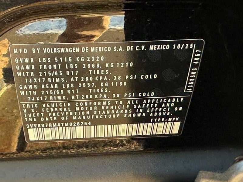 2026 Volkswagen Tiguan 2.0T S