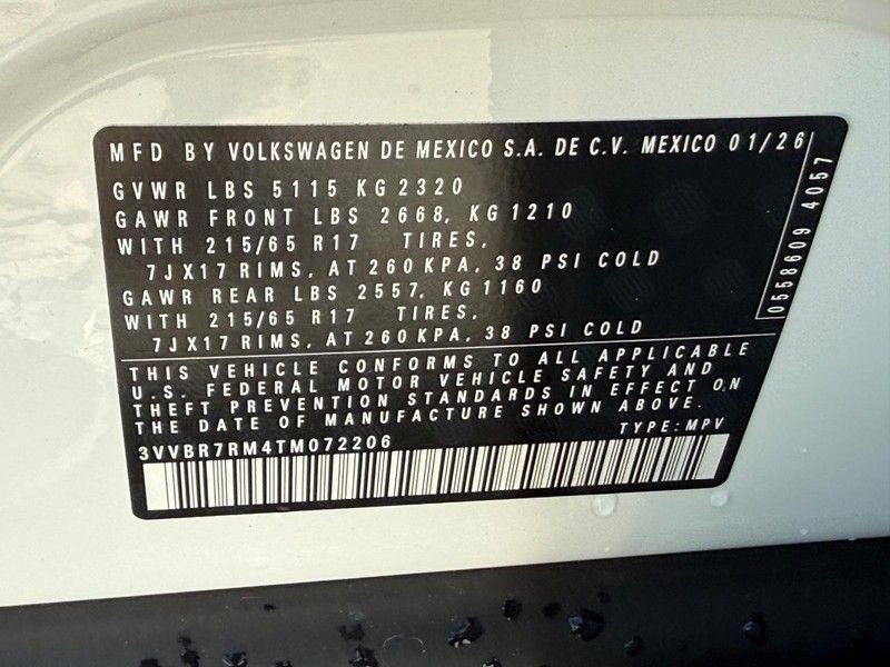 2026 Volkswagen Tiguan 2.0T S