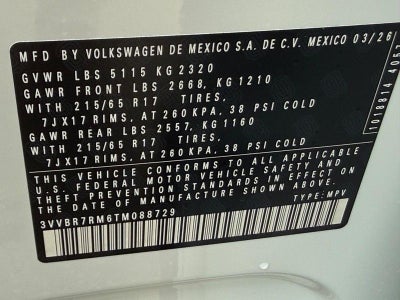 2026 Volkswagen Tiguan 2.0T S