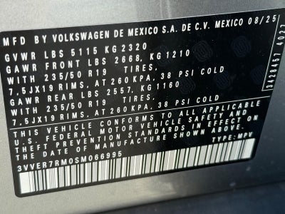 2025 Volkswagen Tiguan 2.0T SE