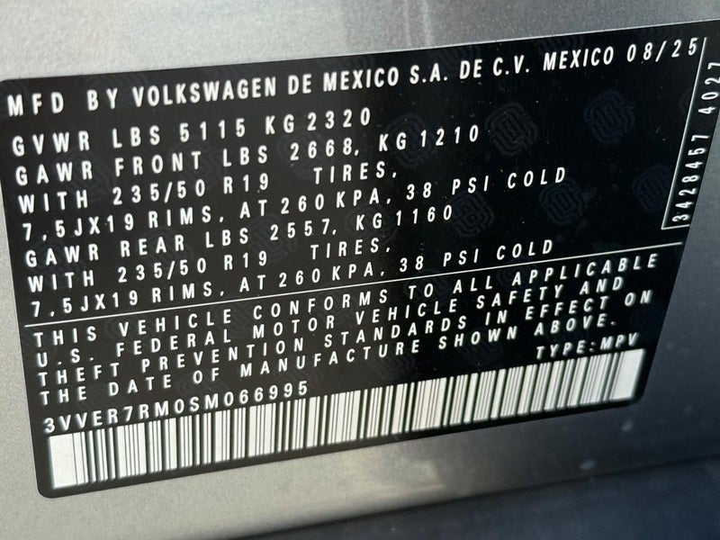 2025 Volkswagen Tiguan 2.0T SE