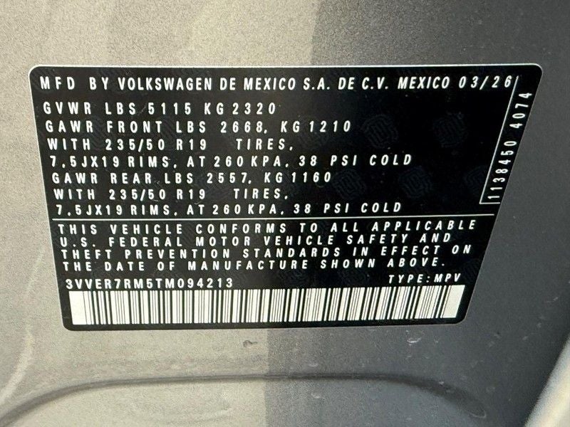 2026 Volkswagen Tiguan 2.0T SE
