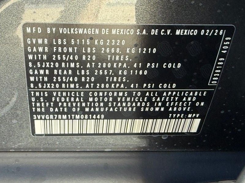 2026 Volkswagen Tiguan 2.0T SE R-Line Black