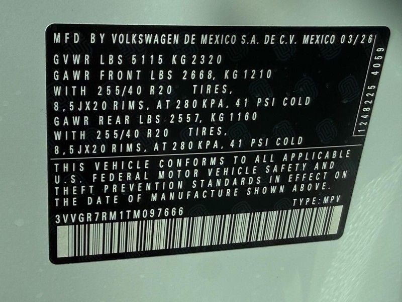 2026 Volkswagen Tiguan 2.0T SE R-Line Black