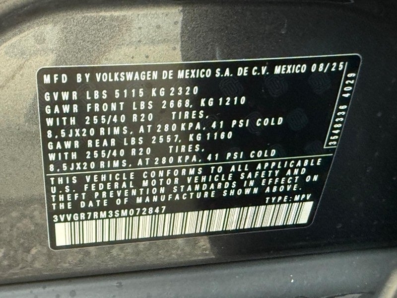 2025 Volkswagen Tiguan 2.0T SE R-Line Black