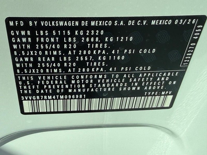 2026 Volkswagen Tiguan 2.0T SE R-Line Black