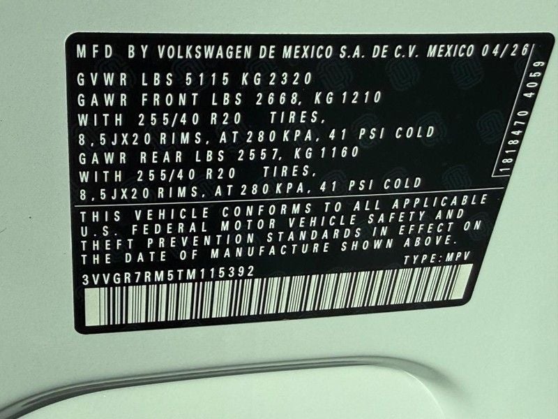 2026 Volkswagen Tiguan SE R-Line Black