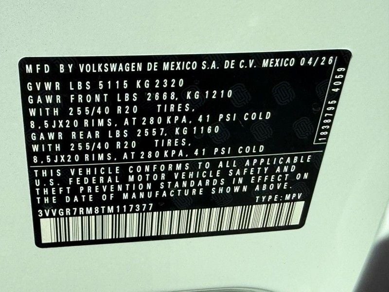 2026 Volkswagen Tiguan SE R-Line Black