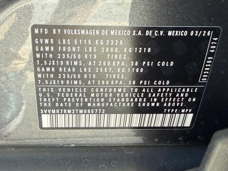 2026 Volkswagen Tiguan 2.0T SE