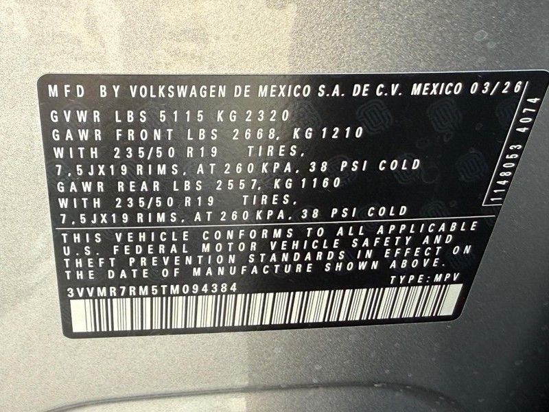 2026 Volkswagen Tiguan 2.0T SE