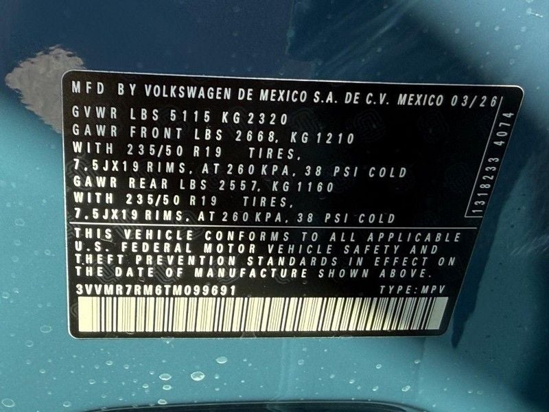 2026 Volkswagen Tiguan 2.0T SE