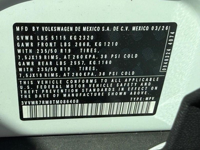 2026 Volkswagen Tiguan 2.0T SE
