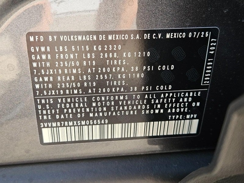 2025 Volkswagen Tiguan 2.0T SE