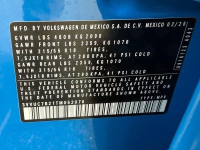 2026 Volkswagen Taos 1.5T SE